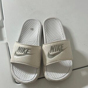 Nike white Slide Sandals sports